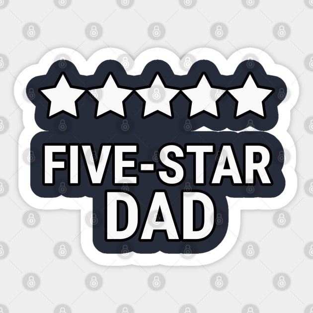 Five star dad Sticker by Rabbit Hole Designs